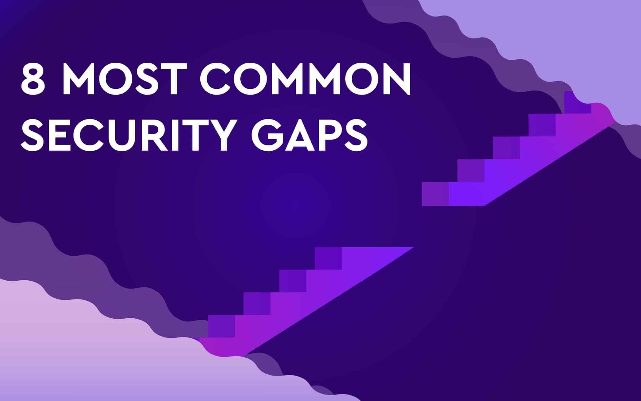 stairs with gap in between to symbolize security gaps